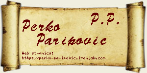 Perko Paripović vizit kartica